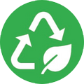 recycling icon with leaf
